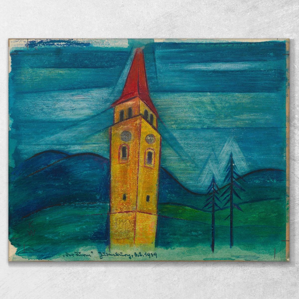 La Torre 2 Karl Wiener kwn132 quadro stampa su tela