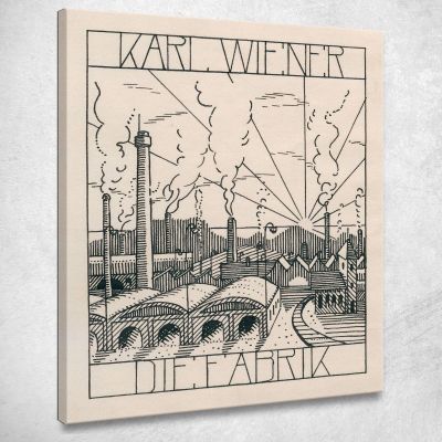 La Fabbrica Karl Wiener kwn143 quadro stampa su tela