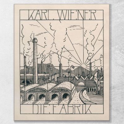 La Fabbrica Karl Wiener kwn143 quadro stampa su tela