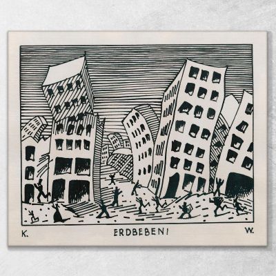 Tremblement De Terre Karl Wiener, kwn166 tableau impression sur toile