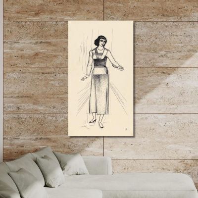 Figura Femminile Karl Wiener kwn194 quadro stampa su tela