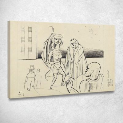 Felicità E Sfortuna Karl Wiener kwn220 quadro stampa su tela