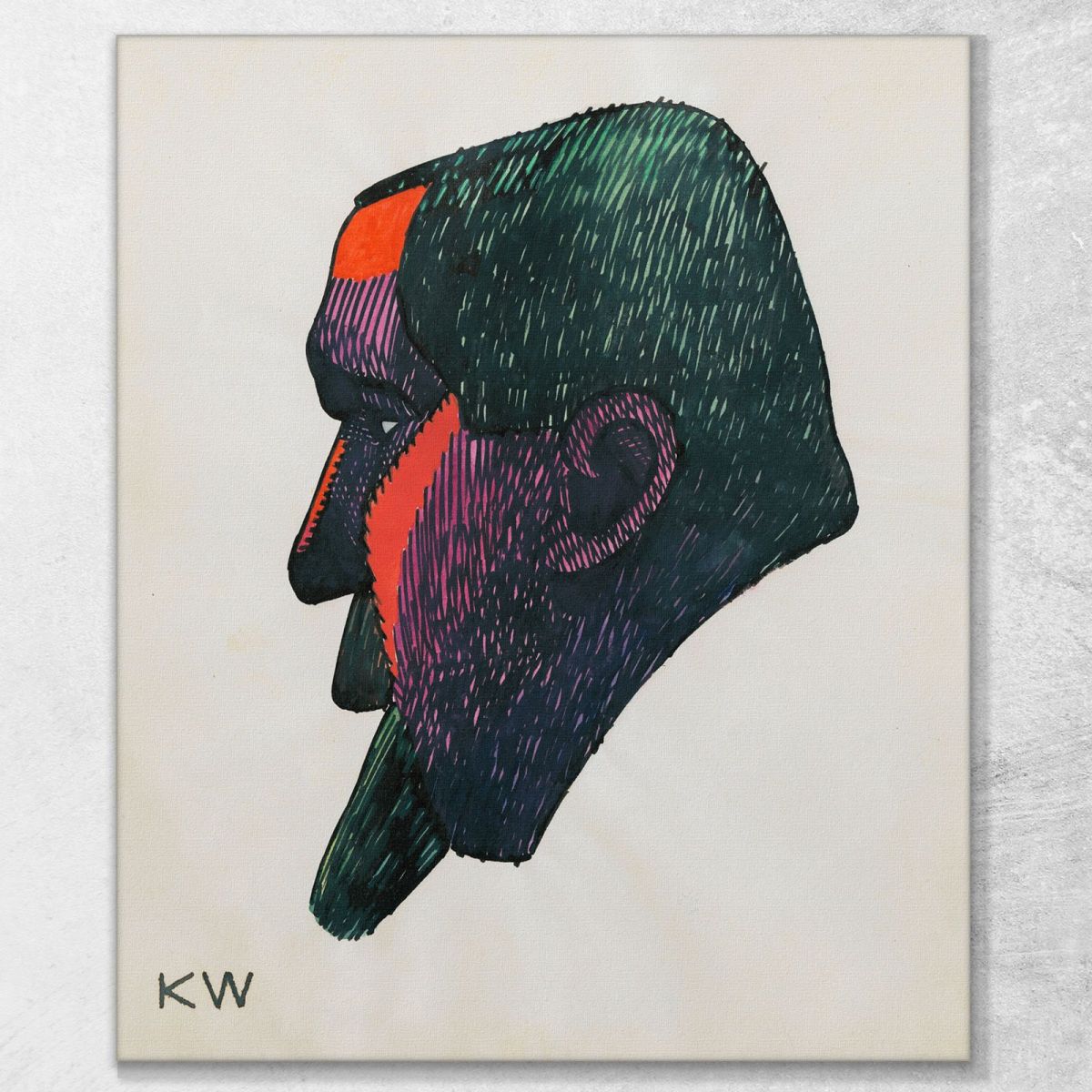 Studio Principale Dal Profilo 10 Fogli Graz Viii Karl Wiener kwn284 quadro stampa su tela