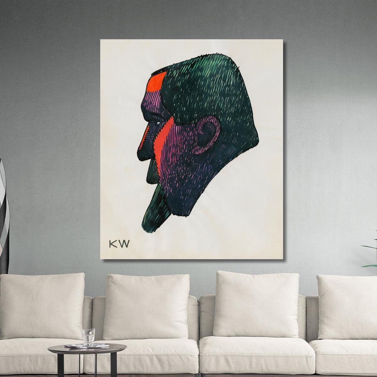 Studio Principale Dal Profilo 10 Fogli Graz Viii Karl Wiener kwn284 quadro stampa su tela