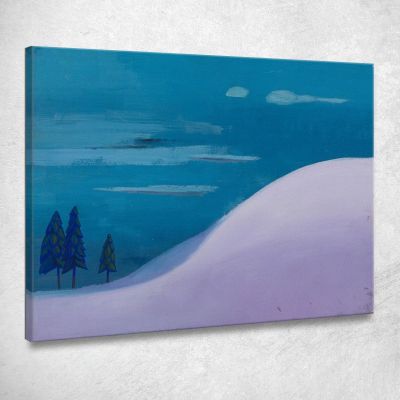 Paesaggio In Blu Viola Karl Wiener kwn307 quadro stampa su tela