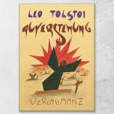 León Tolstoi Resurrección Editor Manz Karl Wiener, kwn317 cuadro en lienzo