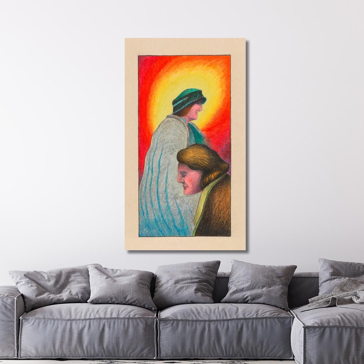 Sorriso Karl Wiener kwn323 quadro stampa su tela