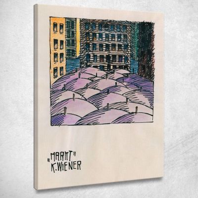 Mercato Karl Wiener kwn331 quadro stampa su tela
