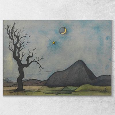 Lune Et Vénus Karl Wiener, kwn341 tableau impression sur toile