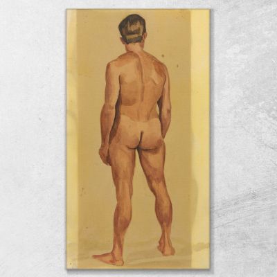 Nudo Maschile Vii Karl Wiener kwn354 quadro stampa su tela