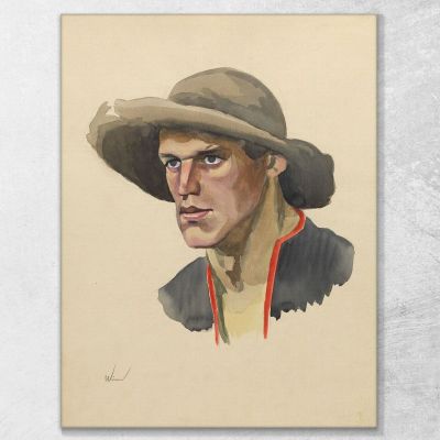 Ritratto Maschile 3 Karl Wiener kwn357 quadro stampa su tela