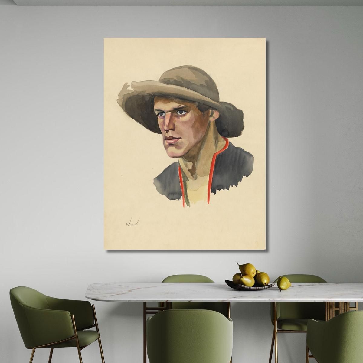 Ritratto Maschile 3 Karl Wiener kwn357 quadro stampa su tela