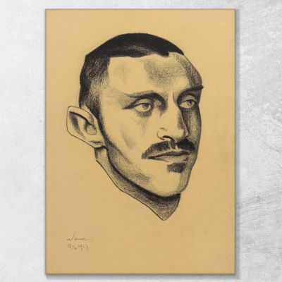 Portrait Masculin 5 Karl Wiener, kwn359 tableau impression sur toile