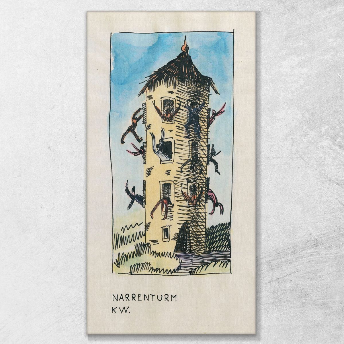 Torre Dello Sciocco Karl Wiener kwn370 quadro stampa su tela