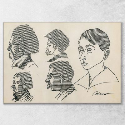 Sin Título 5 Retratos Karl Wiener, kwn444 cuadro en lienzo