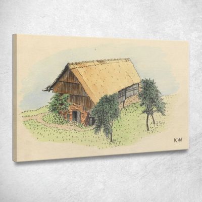Fattoria Senza Titolo Karl Wiener kwn484 quadro stampa su tela