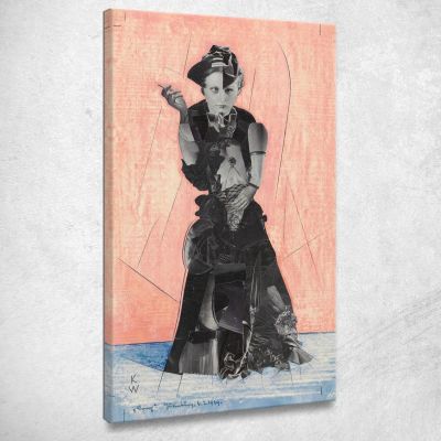 Collage Senza Titolo Karl Wiener kwn489 quadro stampa su tela