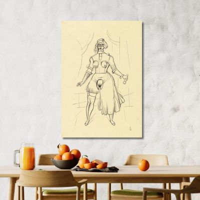 Dominatrice Senza Titolo Karl Wiener kwn495 quadro stampa su tela