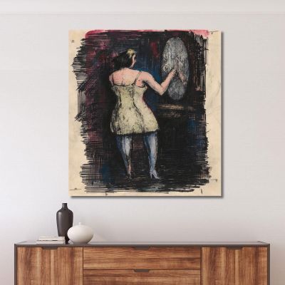 Senza Titolo Donna Davanti A Uno Specchio Karl Wiener kwn515 quadro stampa su tela Senza Titolo Donna Davanti A Uno Specchio Karl Wiener kwn515 quadro stampa su tela