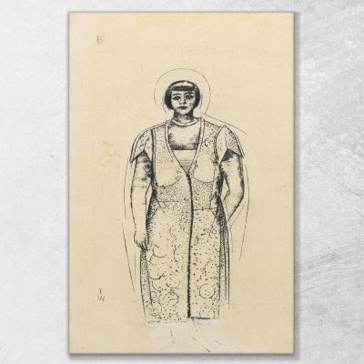 Figura Femminile Senza Titolo Ii 2 Karl Wiener kwn524 quadro stampa su tela