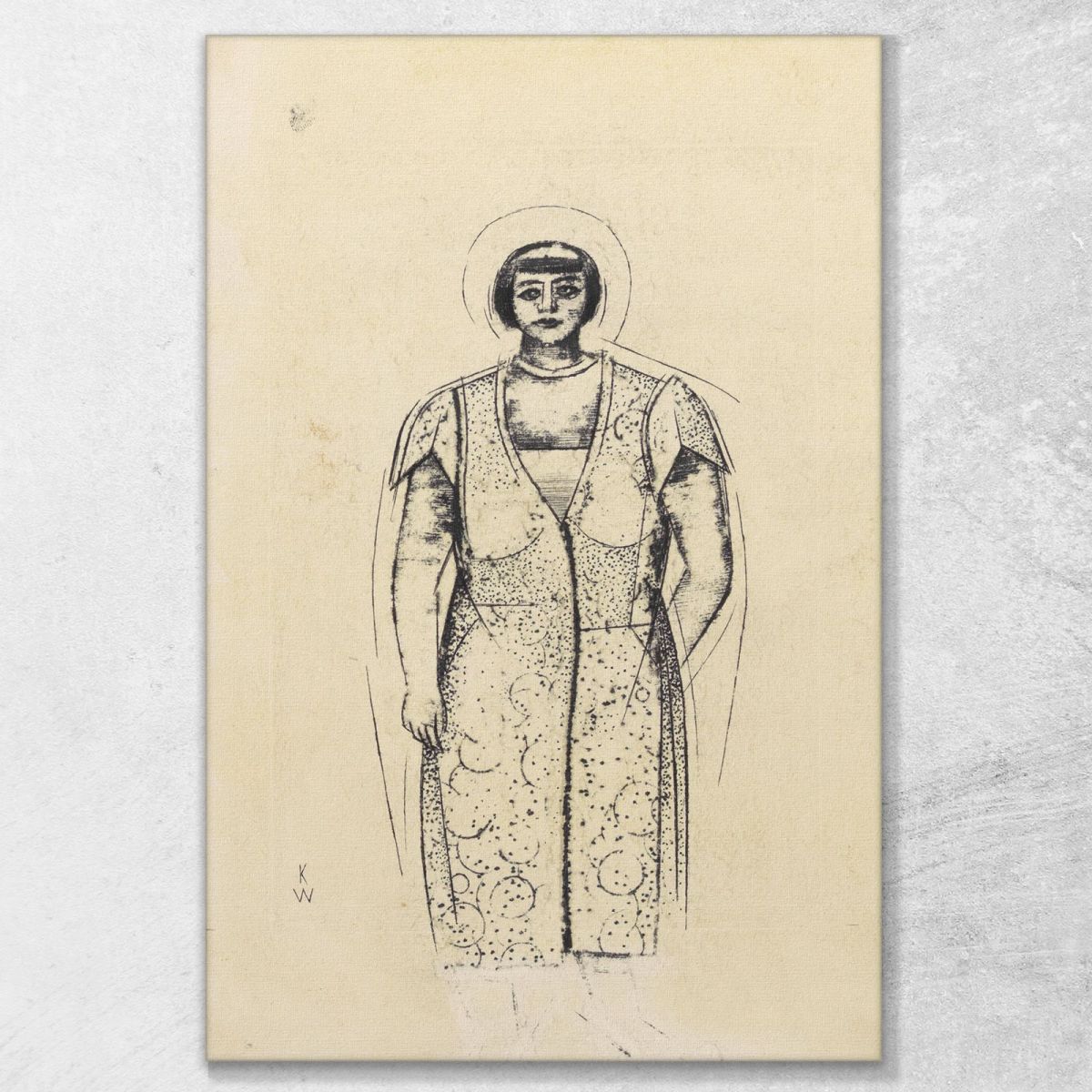 Figura Femminile Senza Titolo Ii 2 Karl Wiener kwn524 quadro stampa su tela