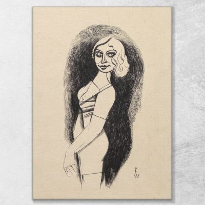 Figura Femminile Senza Titolo Iii Karl Wiener kwn526 quadro stampa su tela