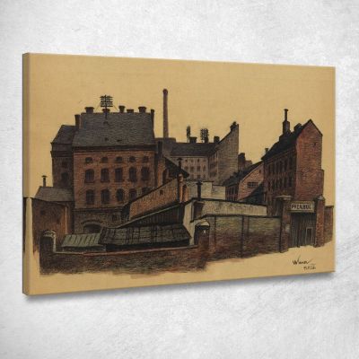 Case A Schiera Senza Titolo Vienna Karl Wiener kwn592 quadro stampa su tela