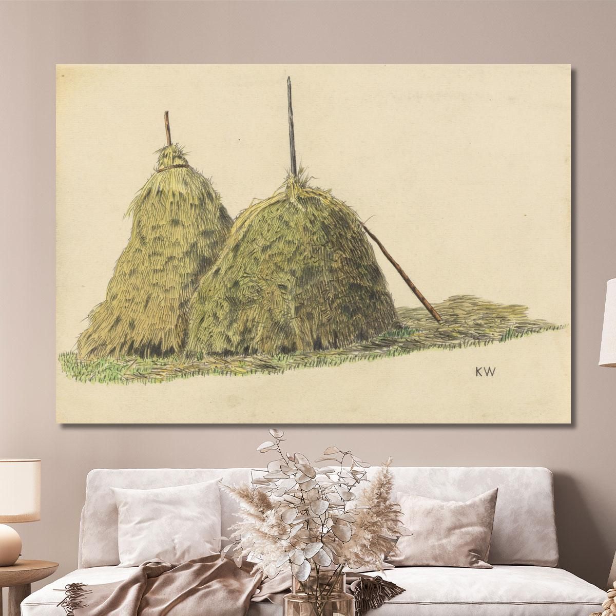 Balla Di Paglia Senza Titolo Karl Wiener kwn593 quadro stampa su tela