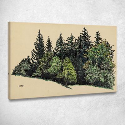 Pezzo Di Foresta Senza Titolo Karl Wiener kwn606 quadro stampa su tela