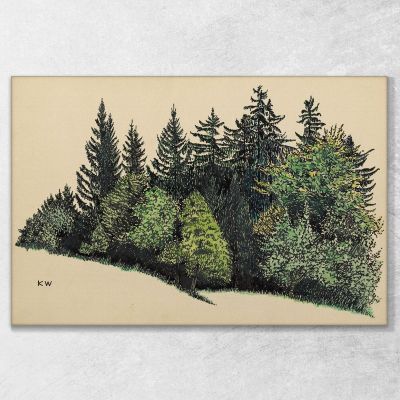 Pezzo Di Foresta Senza Titolo Karl Wiener kwn606 quadro stampa su tela