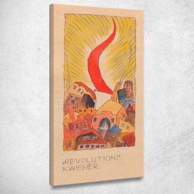Rivoluzione Karl Wiener kwn639 quadro stampa su tela