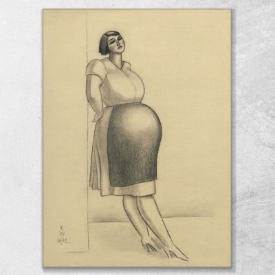 Donne Incinte Karl Wiener kwn650 quadro stampa su tela