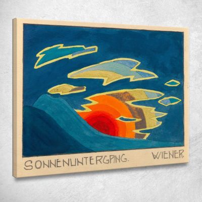 Tramonto 3 Karl Wiener kwn671 quadro stampa su tela