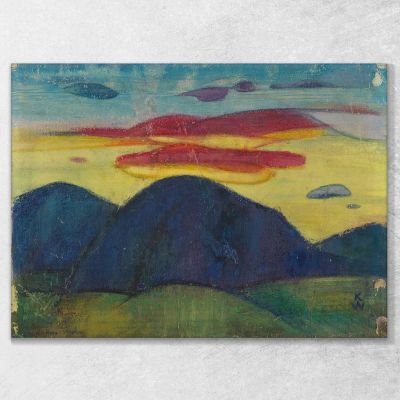 Tramonto 5 Karl Wiener kwn673 quadro stampa su tela