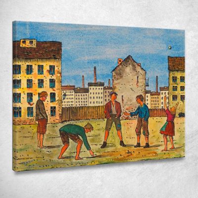 Bambini Che Giocano Karl Wiener kwn676 quadro stampa su tela