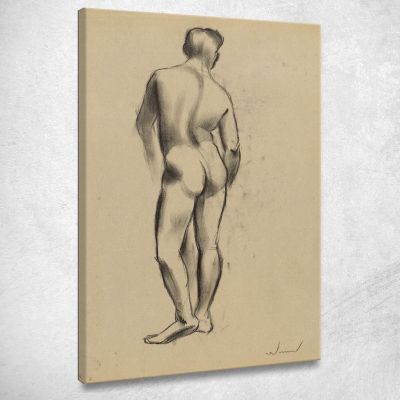 Nudo Maschile In Piedi Ii Karl Wiener kwn679 quadro stampa su tela