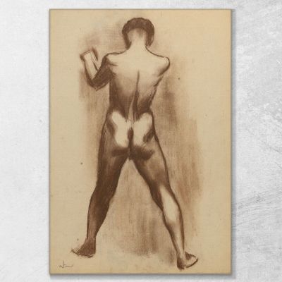Standing Male Nude Karl Wiener, kwn680 canvas print