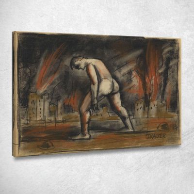 Lutto 2 Karl Wiener kwn695 quadro stampa su tela