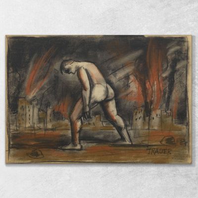 Lutto 2 Karl Wiener, kwn695 quadro stampa su tela