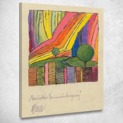 Tramonto Pazzesco Karl Wiener kwn714 quadro stampa su tela