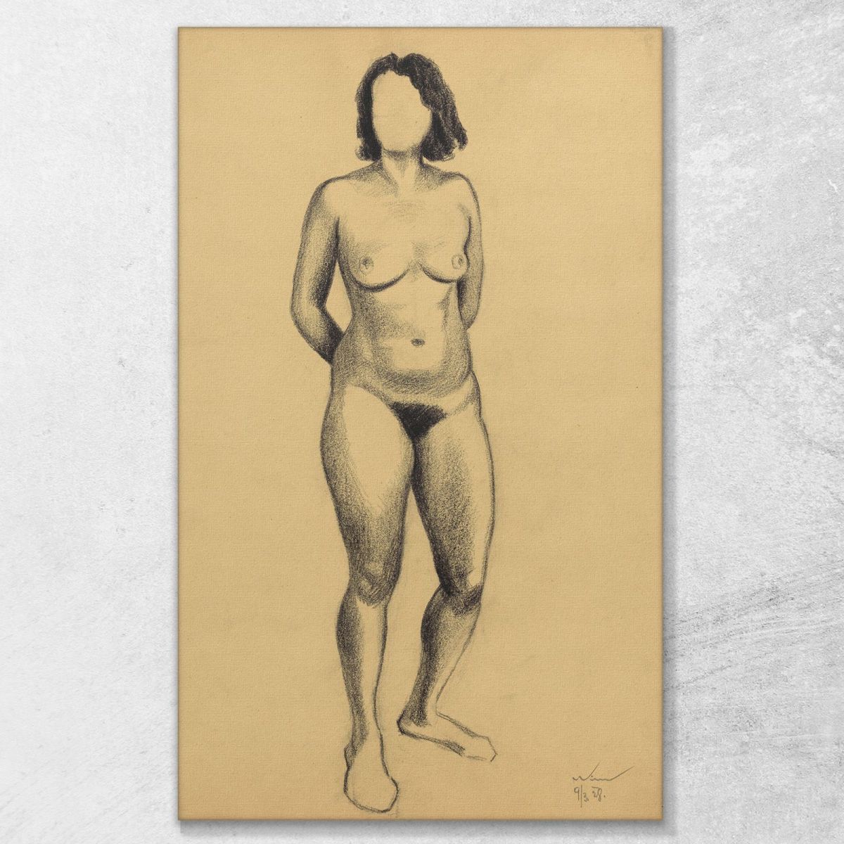 Nudo Femminile 2 Karl Wiener kwn738 quadro stampa su tela