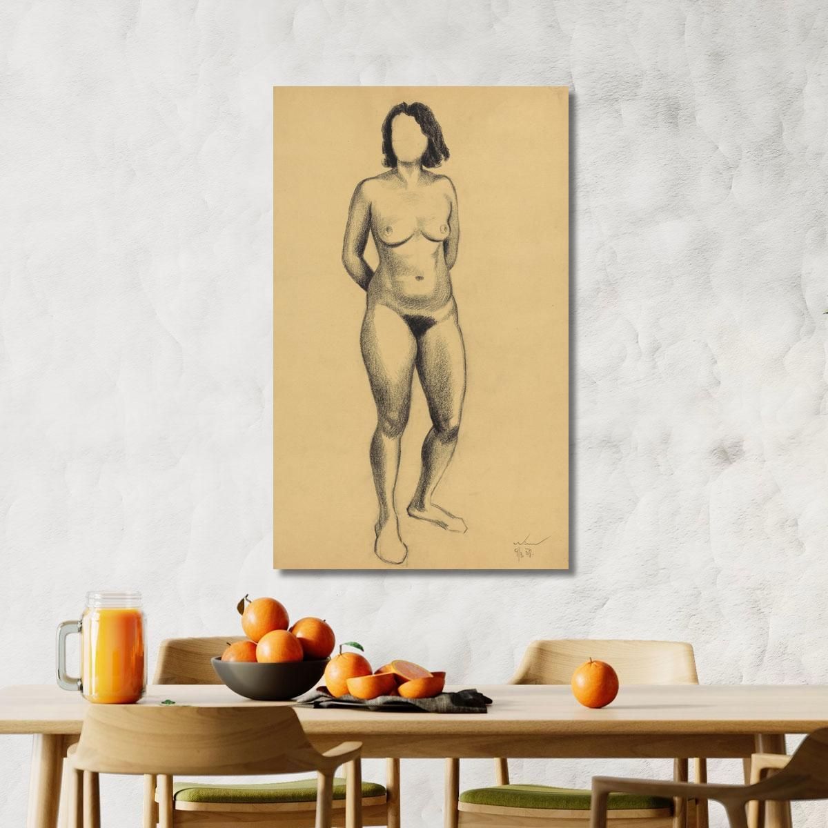 Nudo Femminile 2 Karl Wiener kwn738 quadro stampa su tela