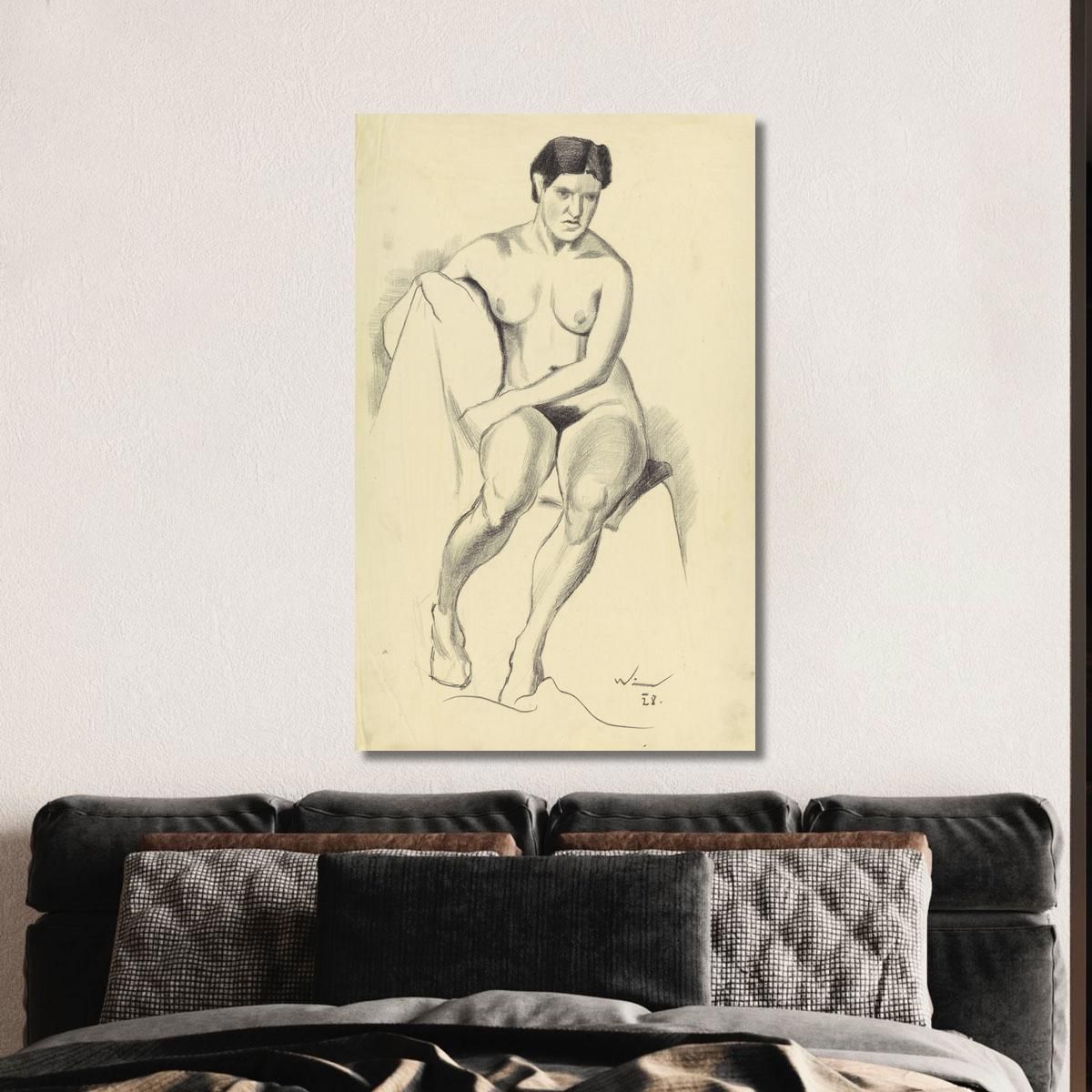 Nudo Femminile Iv Karl Wiener kwn741 quadro stampa su tela