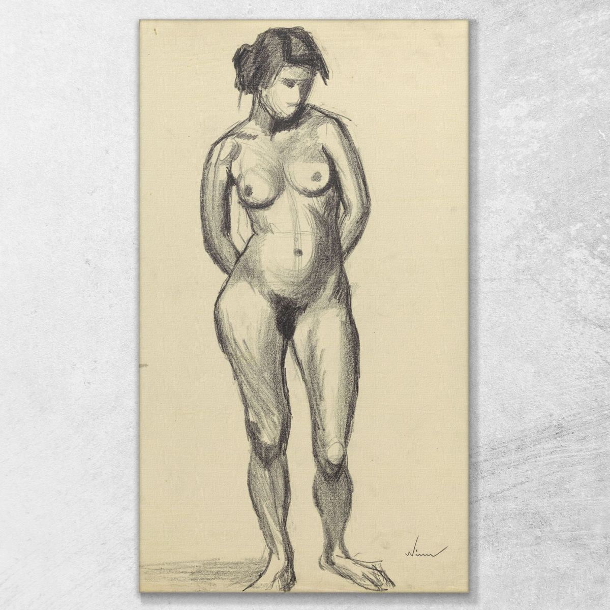 Nudo Femminile Karl Wiener kwn746 quadro stampa su tela