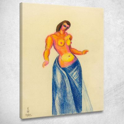 Seminudo Femminile Ii Karl Wiener kwn747 quadro stampa su tela