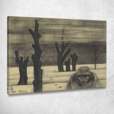 Inverno Karl Wiener kwn774 quadro stampa su tela
