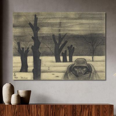Inverno Karl Wiener kwn774 quadro stampa su tela