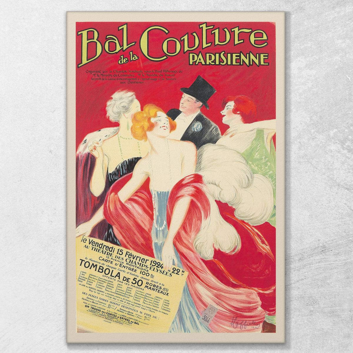 Ballo Dell'Alta Moda Parigina Leonetto Cappiello lcp10 quadro stampa su tela