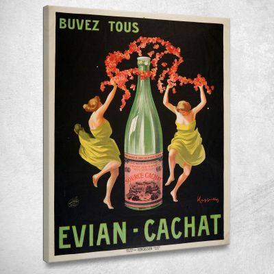 Bevete Tutti Evian-Cachat Leonetto Cappiello lcp16 quadro stampa su tela