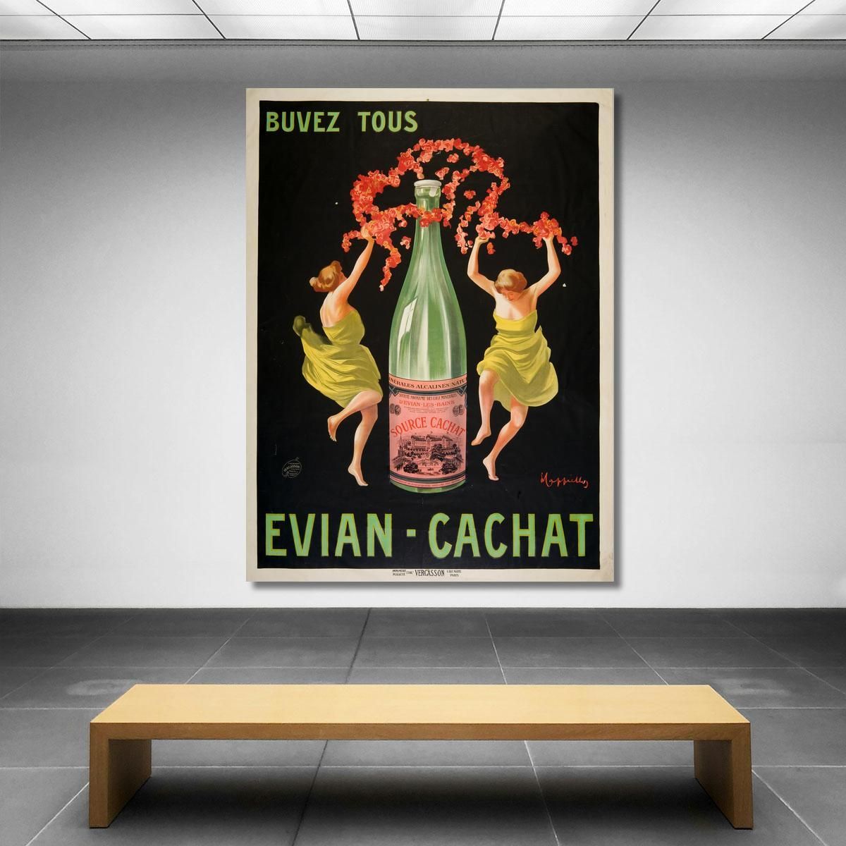 Bevete Tutti Evian-Cachat Leonetto Cappiello lcp16 quadro stampa su tela